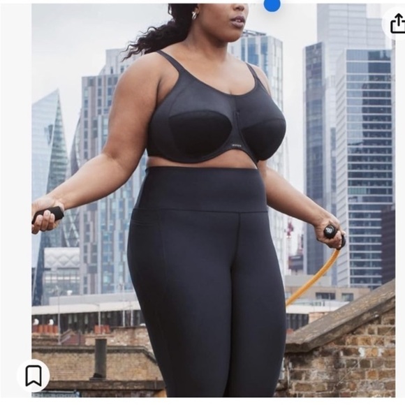 Elomi NWT Energise Black Sports Bra size 40DD Extra Support Sportsbra Plus Size - Picture 3 of 16